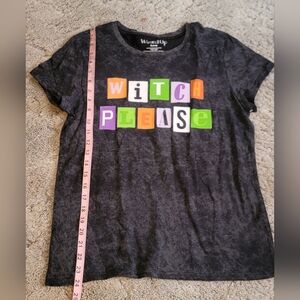 Graphic Tee - Black with Multicolor Letters